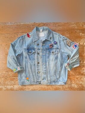 Vintage Custom 80’s Bon Jour denim jacket (See Photos) Size Small Ladies